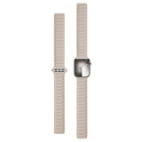 Lippa Apple Watch (42/44/SE/45/46/49mm) Magnetisk Læder Rem - Beige