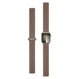 Apple Watch (42/44/SE/45/46/49mm) Magnetisk Lippa Finewoven Rem - Brun