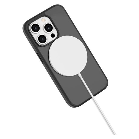 iPhone 15 Pro Lippa Hybrid Plastik Bagside Cover m. Roterbar Kickstand - MagSafe Kompatibel - Mat / Sort