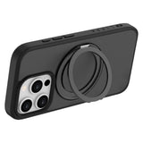 iPhone 16 Pro Lippa Hybrid Plastik Bagside Cover m. Roterbar Kickstand - MagSafe Kompatibel - Mat / Sort