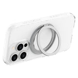iPhone 16 Pro Lippa Hybrid Plastik Bagside Cover m. Roterbar Kickstand - MagSafe Kompatibel - Gennemsigtig / Sølv