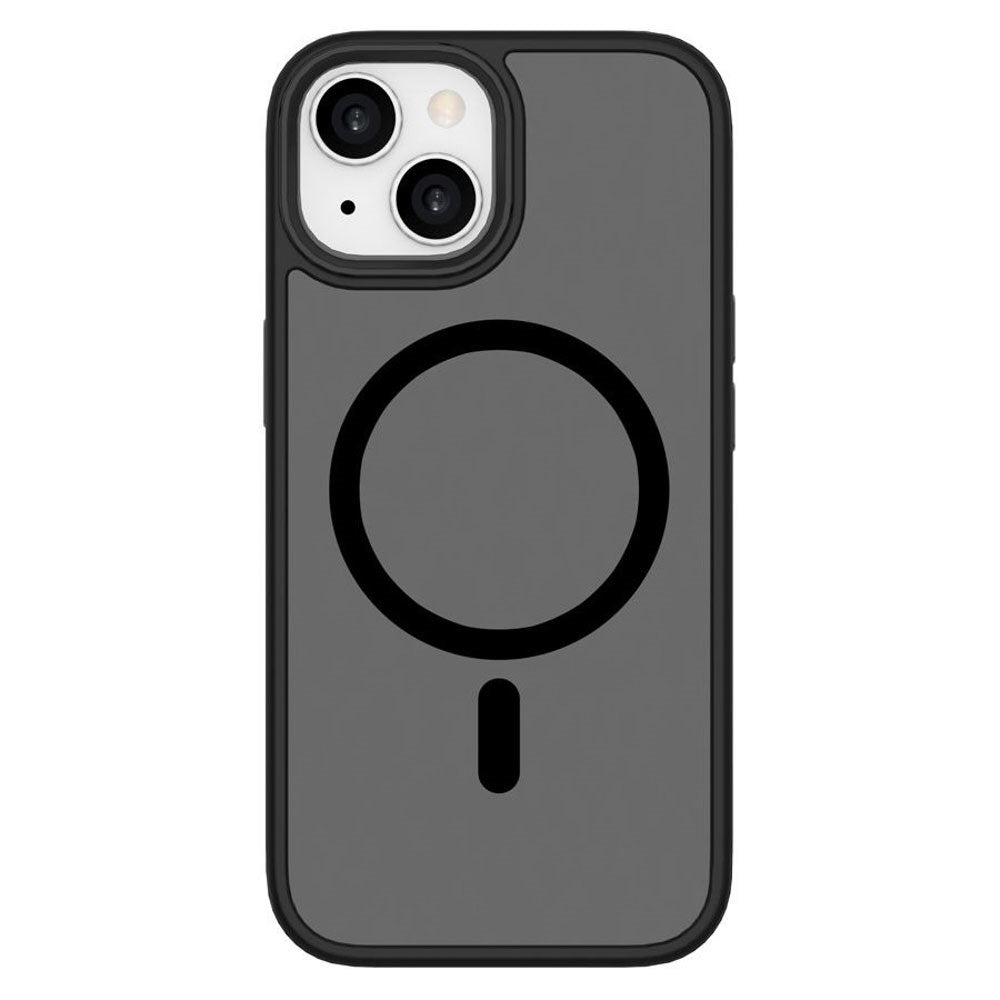 iPhone 15 Lippa Hybrid Plastik Mobil Cover - MagSafe Kompatibel - Mat / Sort