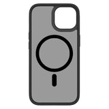 iPhone 15 Lippa Hybrid Plastik Mobil Cover - MagSafe Kompatibel - Mat / Sort