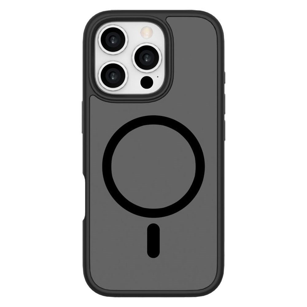 iPhone 16 Pro Lippa Hybrid Plastik Mobil Cover - MagSafe Kompatibel - Mat / Sort