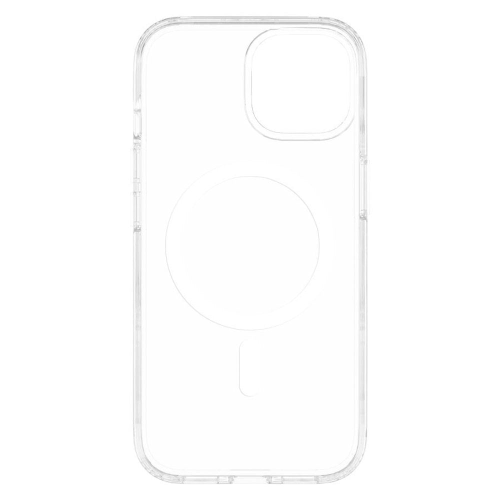 iPhone 15 Lippa Hybrid Plastik Mobil Cover - MagSafe Kompatibel - Gennemsigtig / Hvid
