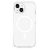 iPhone 15 Lippa Hybrid Plastik Mobil Cover - MagSafe Kompatibel - Gennemsigtig / Hvid