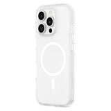 iPhone 16 Pro Lippa Hybrid Plastik Mobil Cover - MagSafe Kompatibel - Gennemsigtig / Hvid