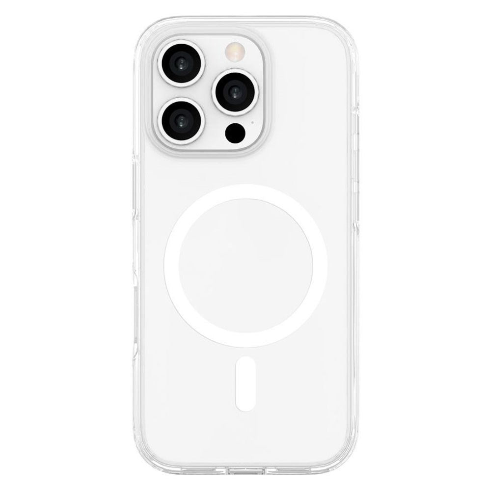 iPhone 16 Pro Lippa Hybrid Plastik Mobil Cover - MagSafe Kompatibel - Gennemsigtig / Hvid