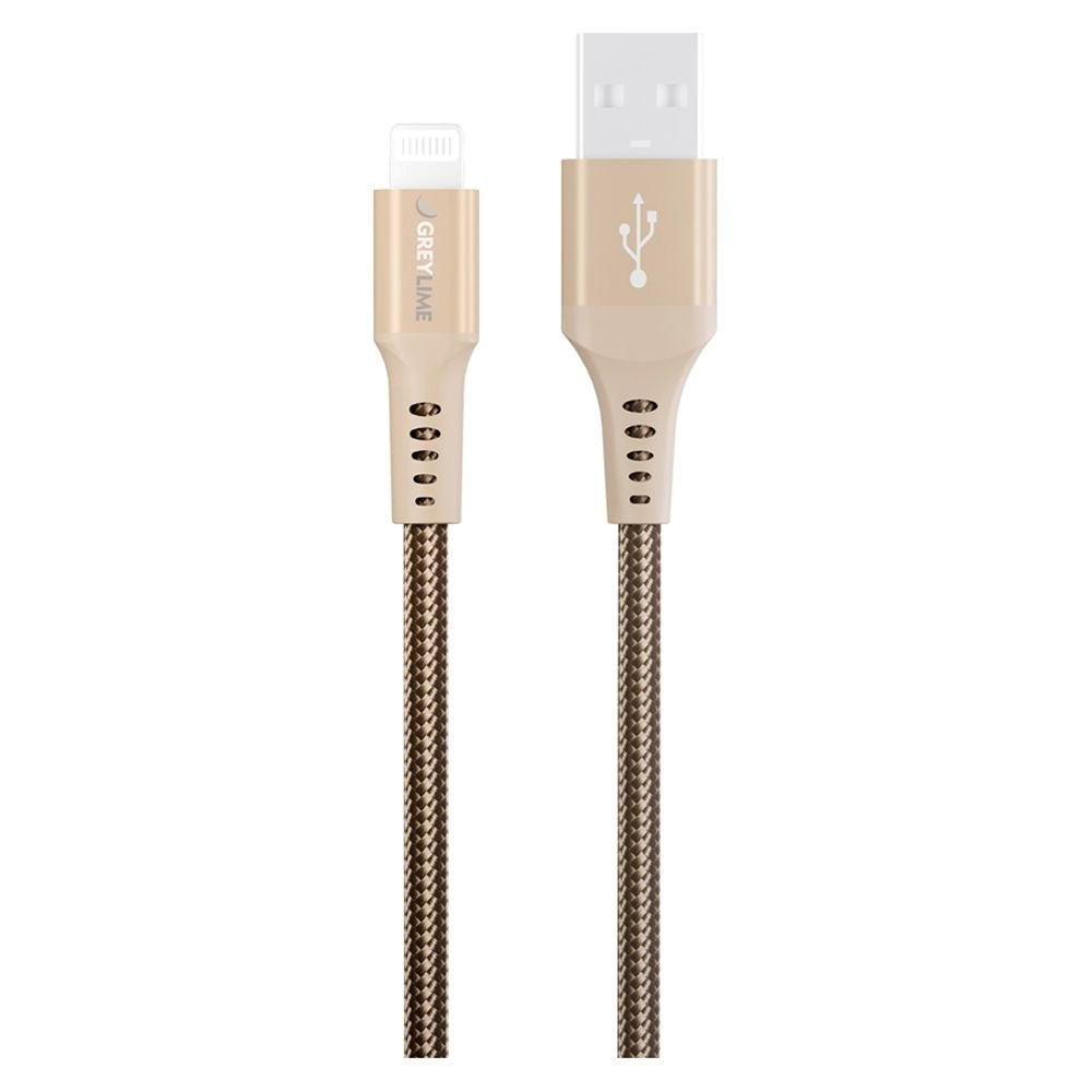 GreyLime 12W Braided USB-A til Lightning Kabel 50 centimeter - Beige