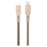 GreyLime 18W Braided USB-C til Lightning Kabel 3 meter - Beige