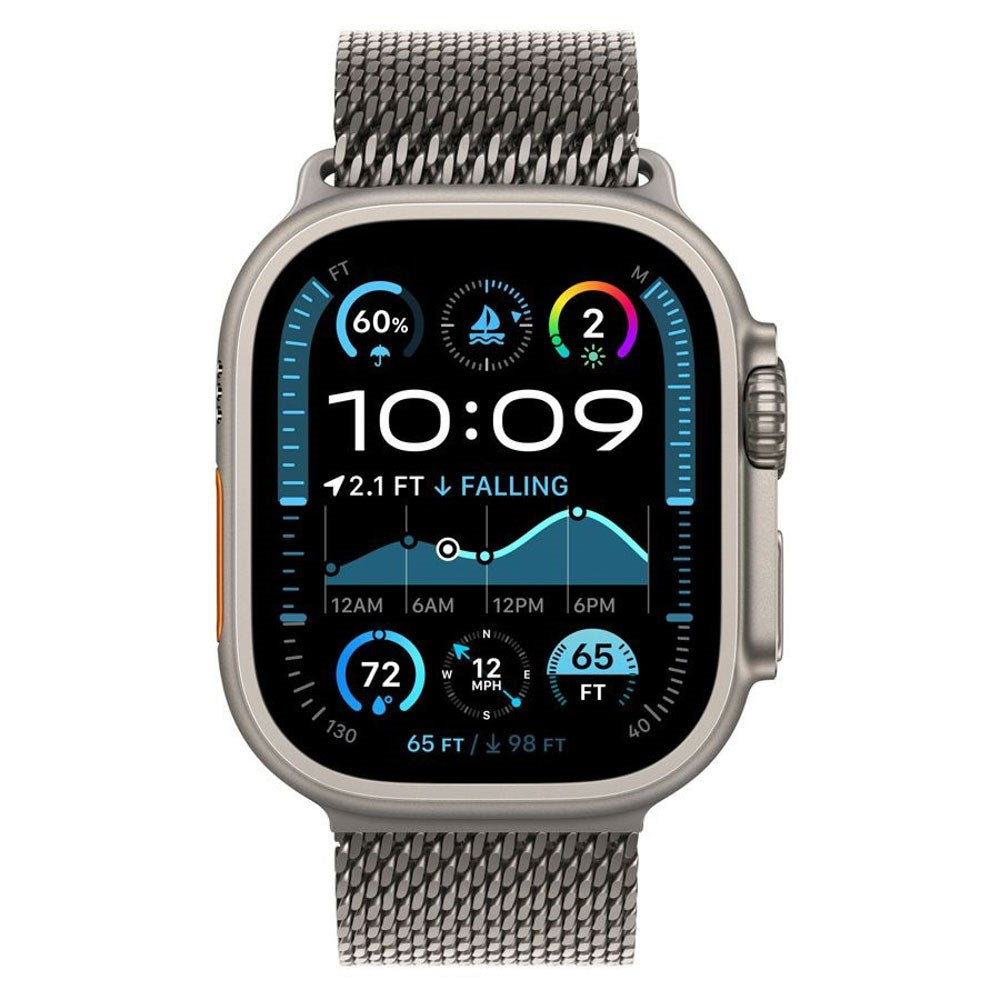 Apple Watch (42/44/SE/45/46/49mm) Lippa Titaniumlegering Rem - inkl. Lås - Sølv