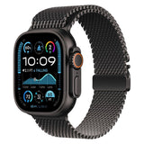 Apple Watch (42/44/SE/45/46/49mm) Lippa Rustfri Stål Rem - inkl. Lås - Sort