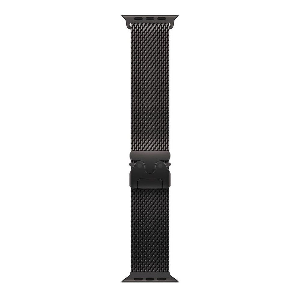 Apple Watch (42/44/SE/45/46/49mm) Lippa Rustfri Stål Rem - inkl. Lås - Sort