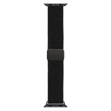 Apple Watch (38/40/SE/41/42mm) Nylon Rem Lippa - Magnetisk Lås - Sort