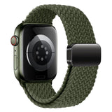 Apple Watch (38/40/SE/41/42mm) Nylon Rem Lippa - Magnetisk Lås - Grøn