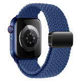Apple Watch (38/40/SE/41/42mm) Nylon Rem Lippa - Magnetisk Lås - Blå