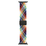 Apple Watch (42/44/SE/45/46/49mm) Nylon Rem Lippa - Magnetisk Lås - Multifarvet
