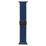 Apple Watch (42/44/SE/45/46/49mm) Nylon Rem Lippa - Magnetisk Lås - Blå