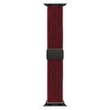 Apple Watch (42/44/SE/45/46/49mm) Nylon Rem Lippa - Magnetisk Lås - Rød