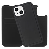 iPhone 15 Lippa Kunstlæder Wallet Flip Cover - Sort