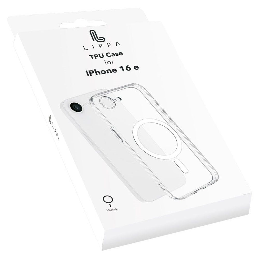 iPhone 17e / 16e Lippa Fleksibelt Plast Bagside Cover - MagSafe Kompatibel - Gennemsigtig