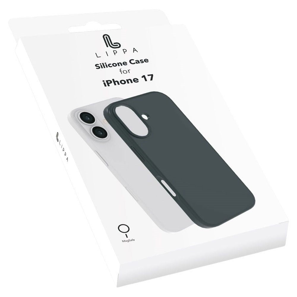 iPhone 17 Lippa Silikone Bagside Cover - MagSafe Kompatibel - Sort