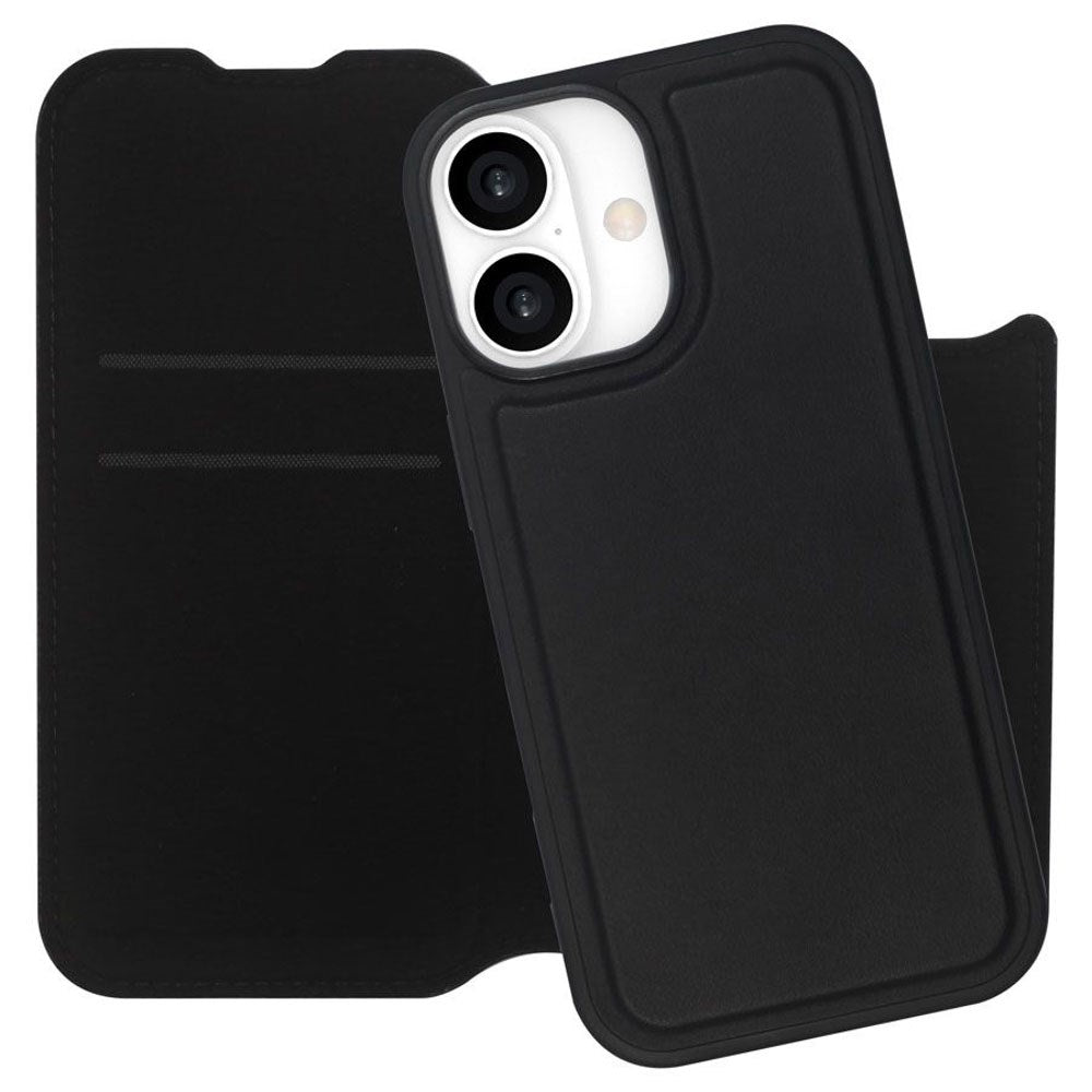 iPhone 17 Lippa Kunstlæder Wallet Flip Cover - Sort