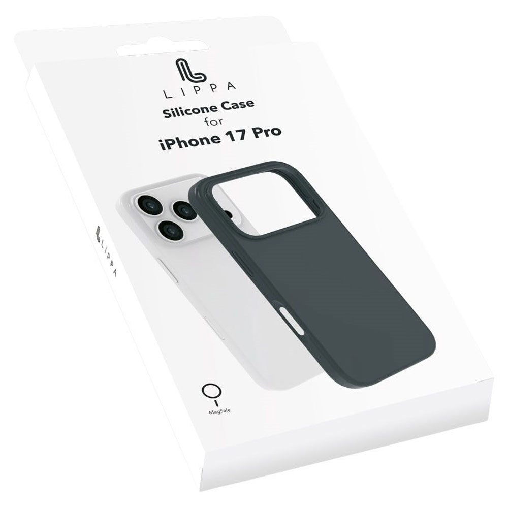 iPhone 17 Pro Lippa Silikone Bagside Cover - MagSafe Kompatibel - Sort