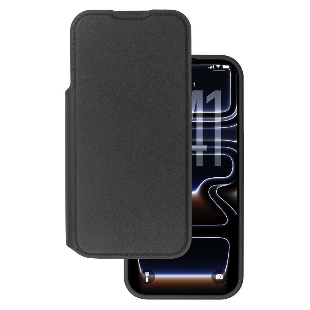iPhone 17 Pro Lippa Kunstlæder Wallet Flip Cover - Sort
