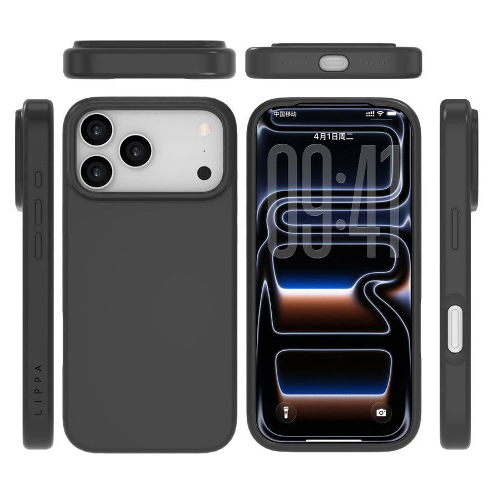 iPhone 17 Pro Max Lippa Silikone Bagside Cover - MagSafe Kompatibel - Sort