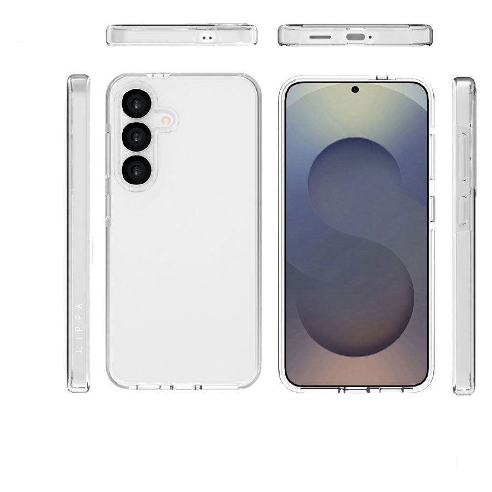 Samsung Galaxy S25 Lippa Fleksibelt Plast Bagside Cover - Gennemsigtig