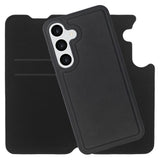 Samsung Galaxy S25 Lippa Kunstlæder Wallet Flip Cover - Sort