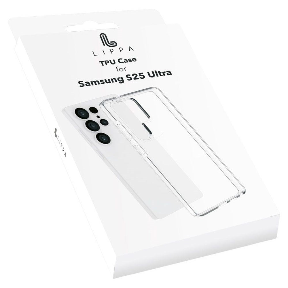 Samsung Galaxy S25 Ultra Lippa Fleksibelt Plast Bagside Cover - Gennemsigtig