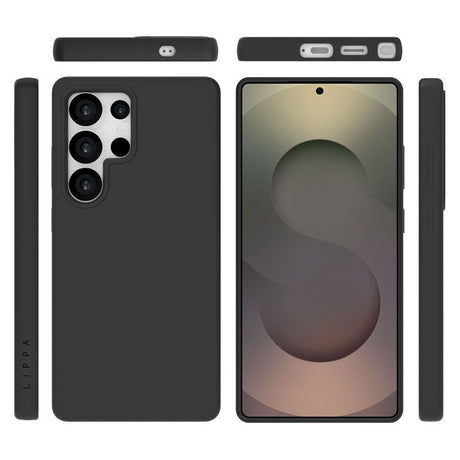 Samsung Galaxy S25 Ultra Lippa Silikone Bagside Cover - Sort