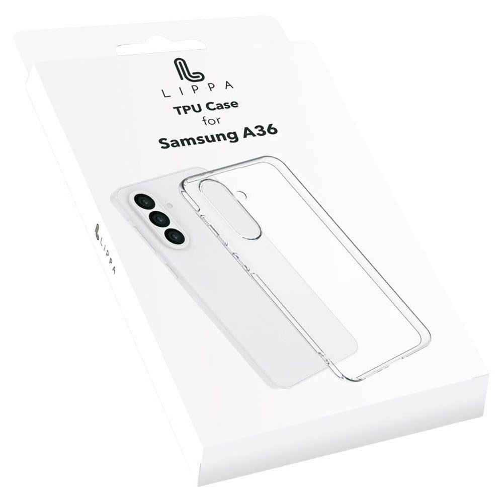 Samsung Galaxy A36 Lippa Fleksibelt Plast Bagside Cover - Gennemsigtig
