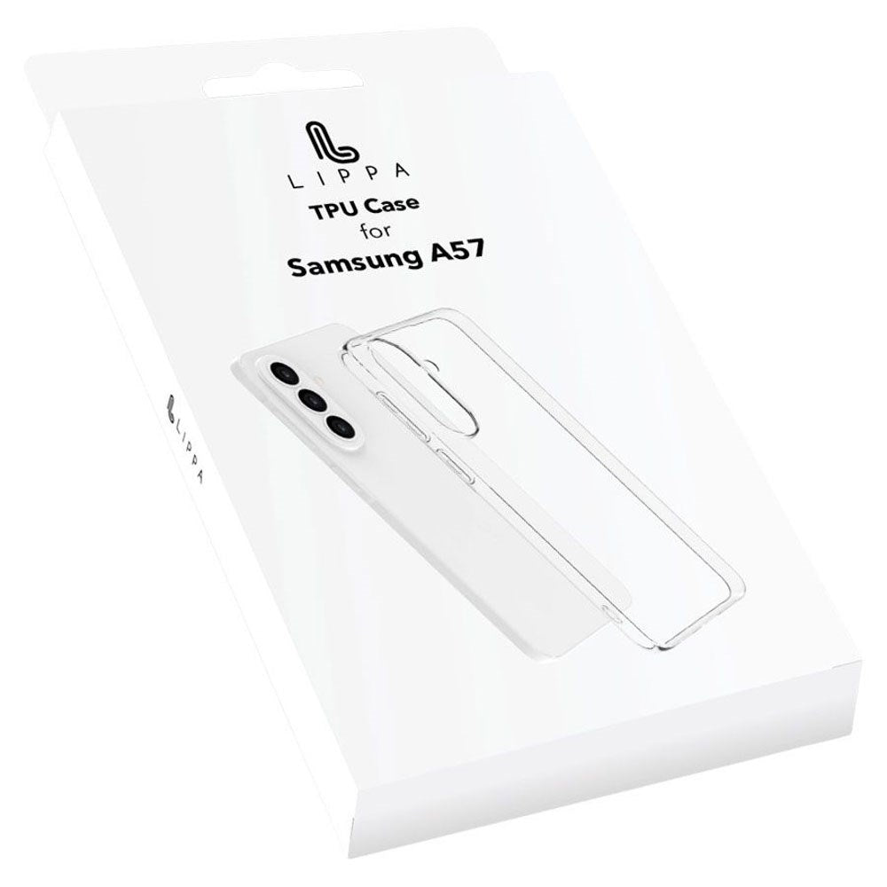 Samsung Galaxy A57 Lippa Fleksibelt Plast Bagside Cover - Gennemsigtig