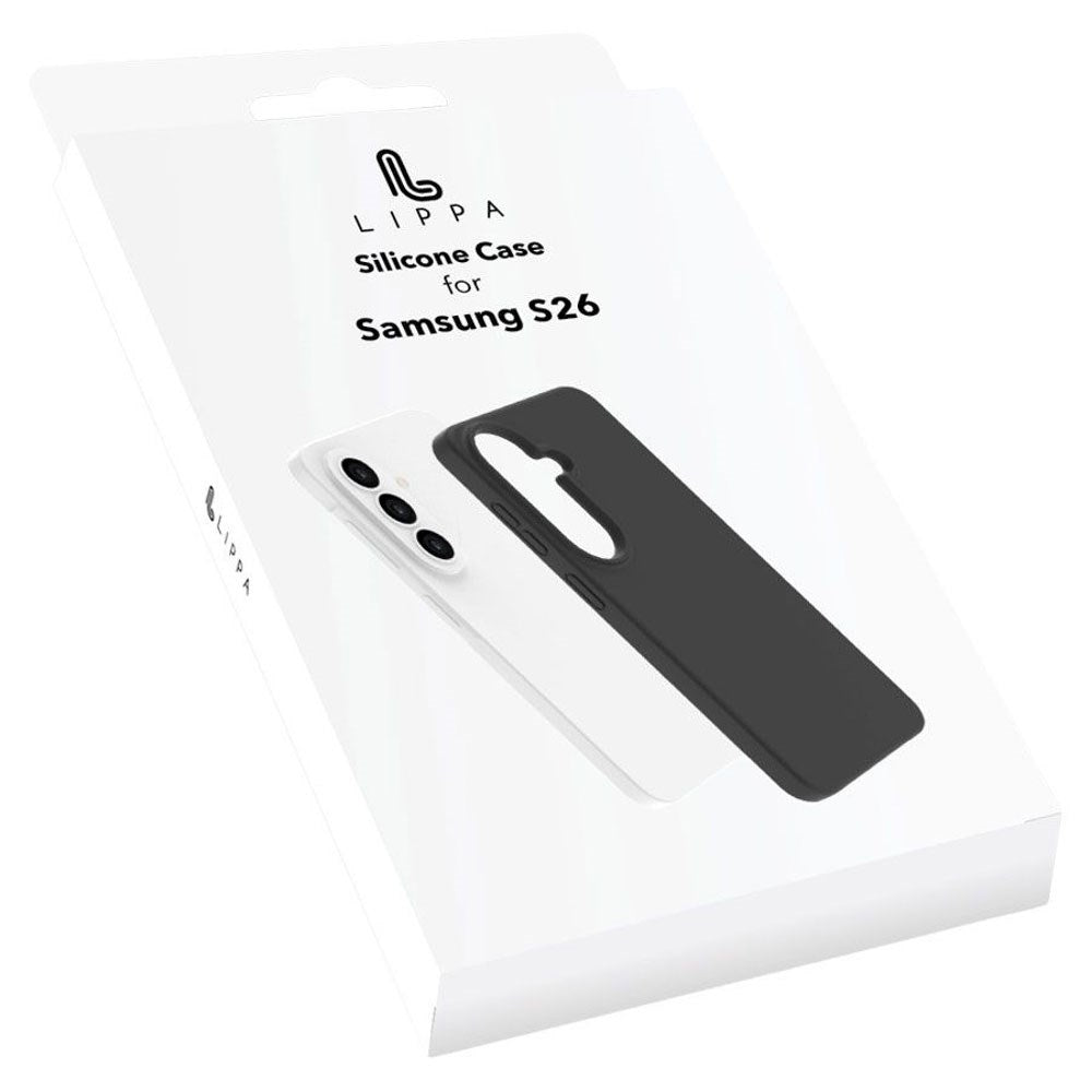 Samsung Galaxy S26 Lippa Silikone Bagside Cover - Sort