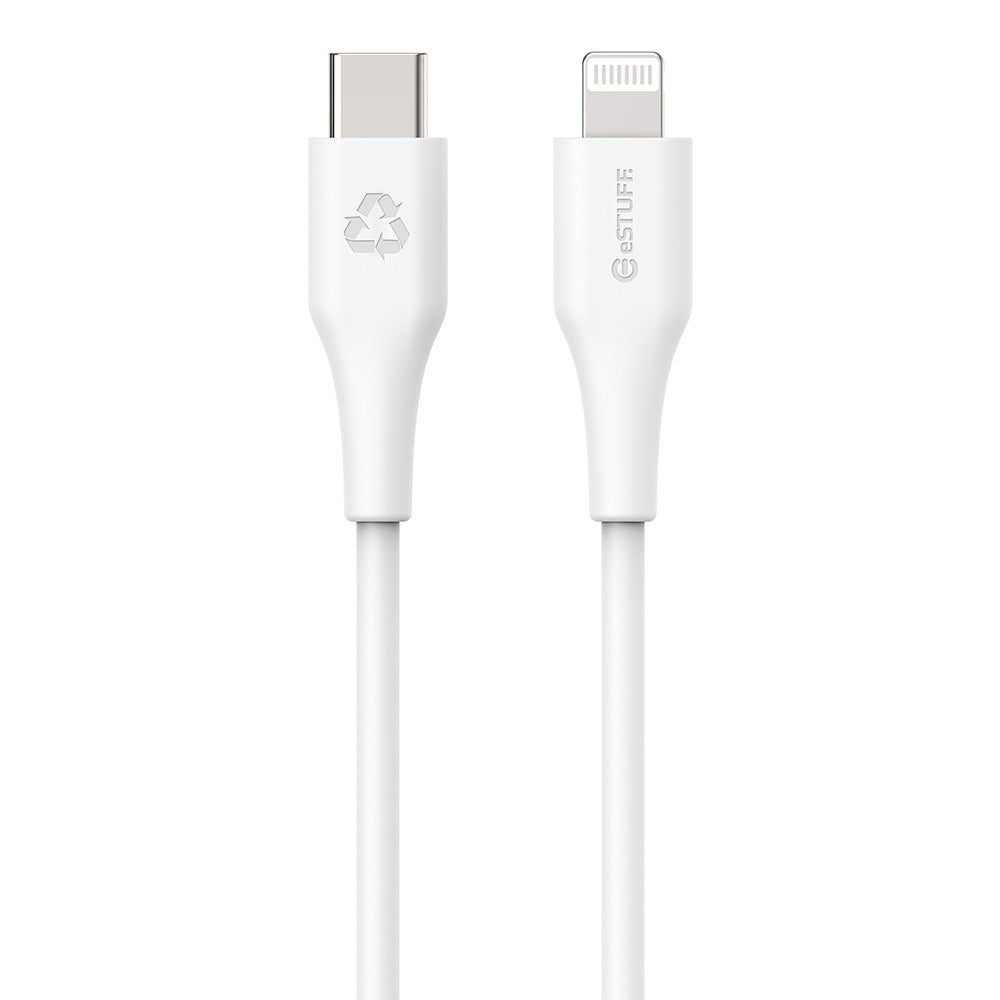 eSTUFF INFINITE MFI 1 m USB-C til Lightning Kabel - 12W - 100% Genbrugsplastik - Hvid