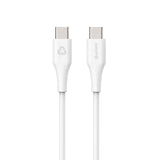 eSTUFF INFINITE 1 m USB-C  til USB-C Kabel 60W - 100% Genbrugsplastik - Hvid