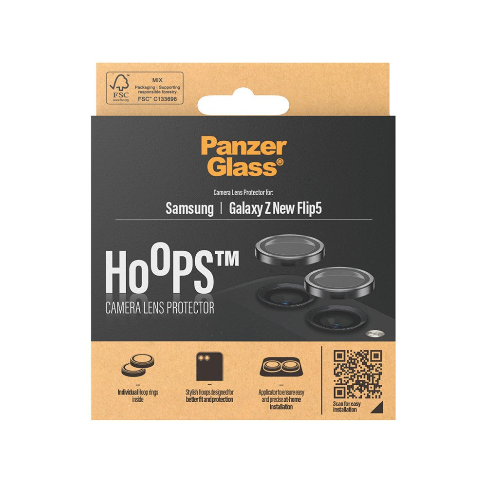 Samsung Galaxy Z Flip5 (5G) PanzerGlass Hoops - Beskyttelse til Kamera - Gennemsigtig