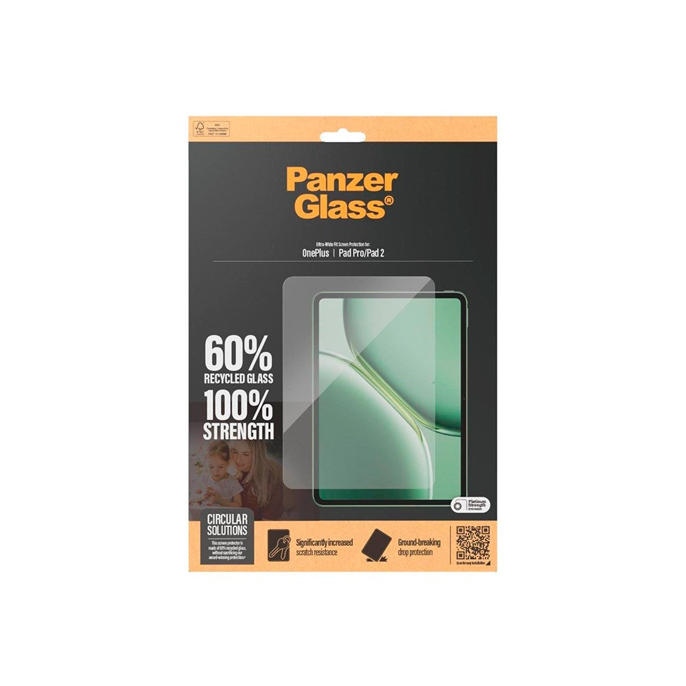 OnePlus Pad/Pad 2 - PanzerGlass Ultra-Wide Fit Skærmbeskyttelsesglas - Gennemsigtig