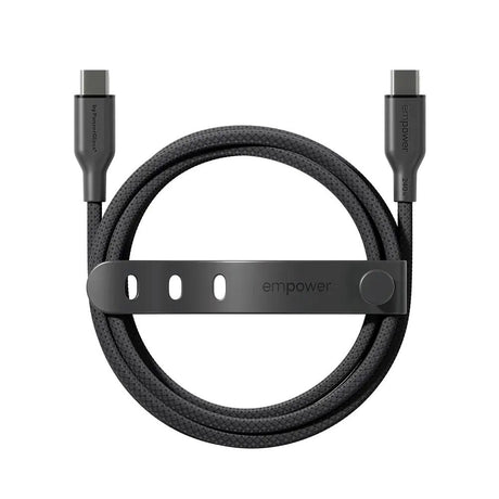 empower by PanzerGlass Racing 2m / 240W USB-C til USB-C Kabel - Space Black