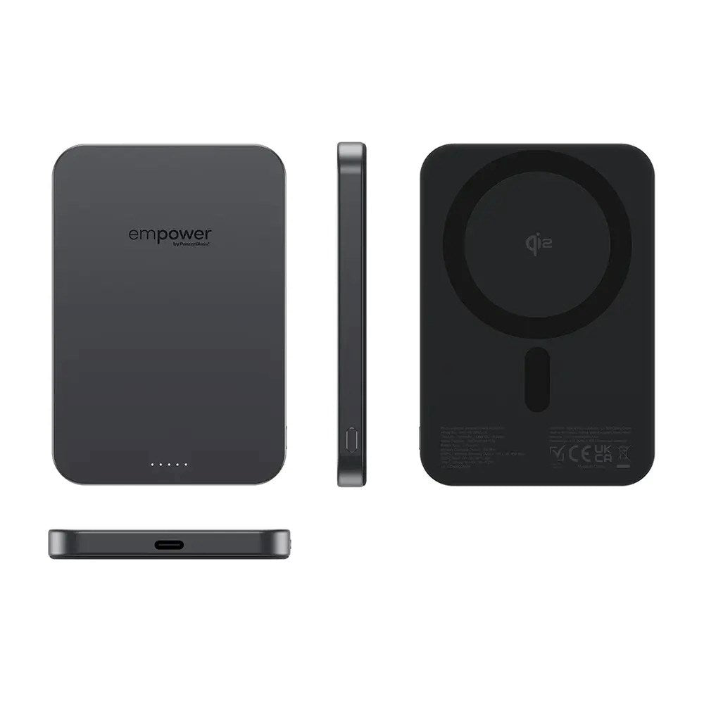 empower by PanzerGlass 5000 mAh empower Bank - Qi2 / MagSafe Kompatibel - Space Black - (DEMO)