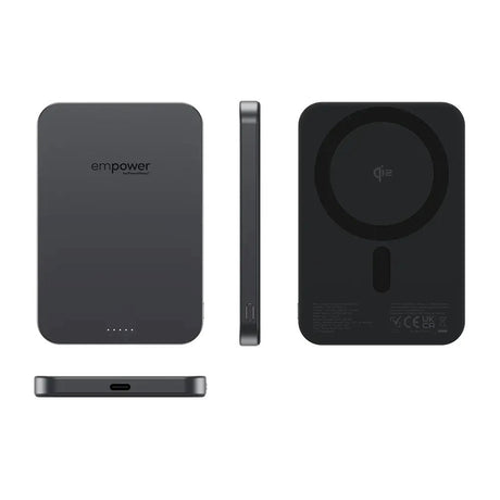 empower by PanzerGlass 5000 mAh empower Bank - Qi2 / MagSafe Kompatibel - Space Black - (DEMO)