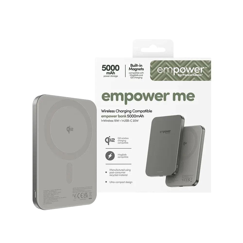 empower by PanzerGlass 5000 mAh empower Bank - Qi2 / MagSafe Kompatibel - Titanium