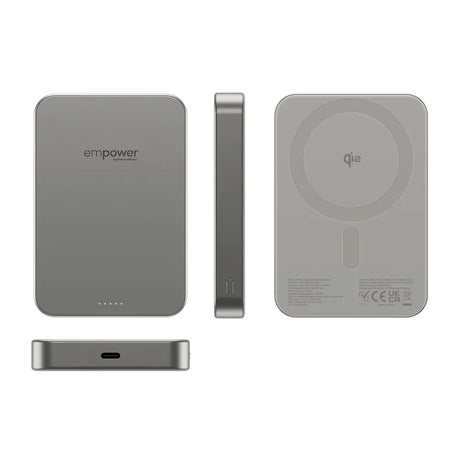 empower by PanzerGlass 10.000 mAh empower Bank - Qi2 / MagSafe Kompatibel - Titanium