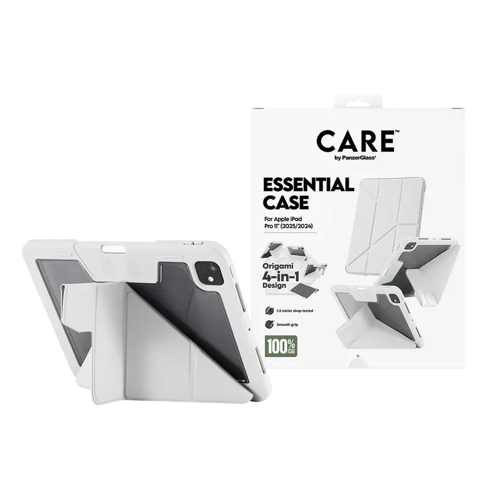iPad Pro 11" (2025 / 2024) Care by PanzerGlass Essential Cover - Ståfunktion - Grå