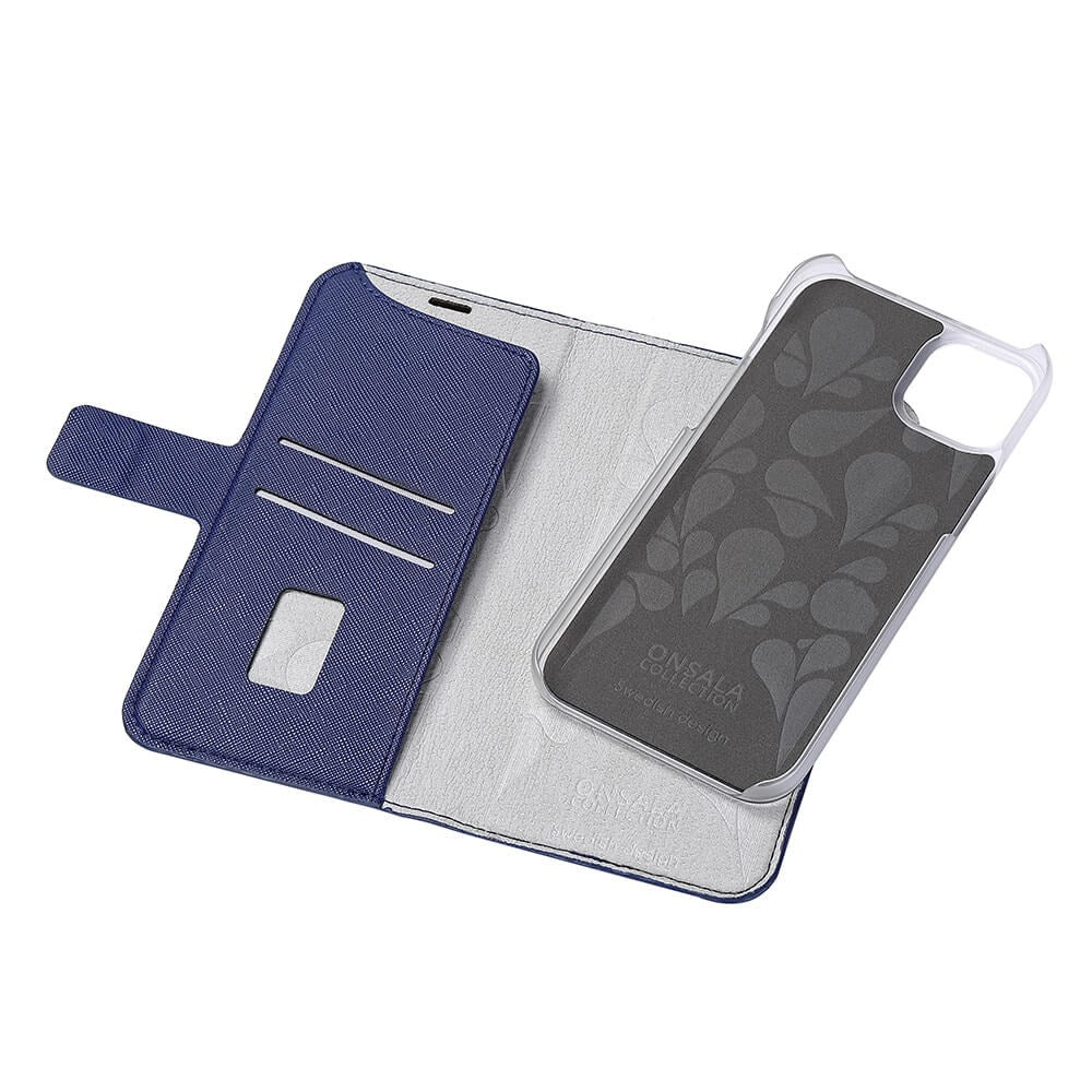 Onsala iPhone 14 Plus ONSALA Fashion Collection Wallet Flip Cover m. Magnet - Navy Blue