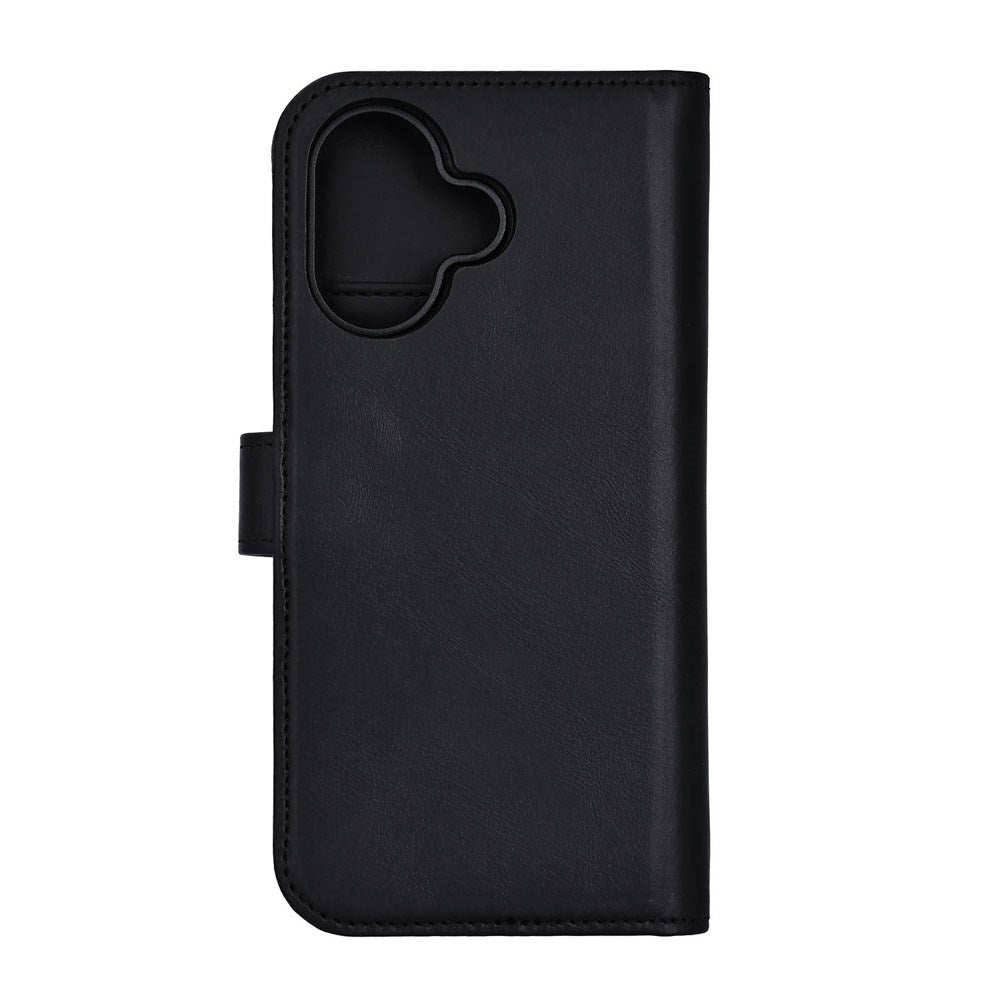 iPhone 17 RadiCover Exclusive 2-in-1 Anti Stråling Læder Flip Case m. Kortholder - MagSafe Kompatibel - Sort