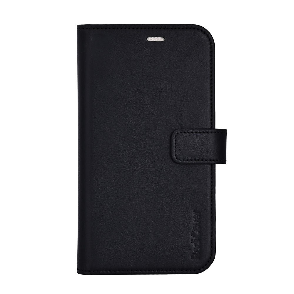 iPhone 17 Pro RadiCover Exclusive 2-in-1 Anti Stråling Læder Flip Case m. Kortholder - MagSafe Kompatibel - Sort